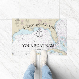 🌊⚓ Authentic Vintage Gulf of Mexico Nautical Doormat