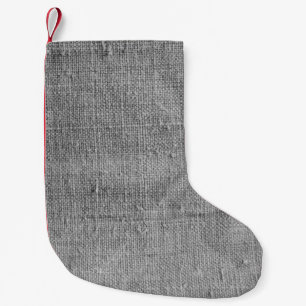 Authentic vintage hanmade fabric texture small christmas stocking