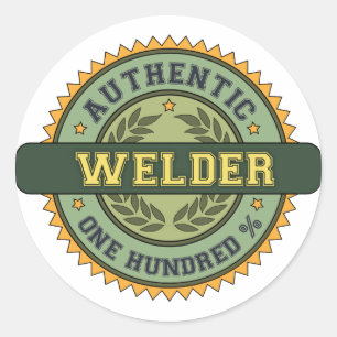 Authentic Welder Classic Round Sticker