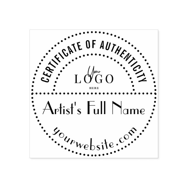 Authenticity Stamp for Original Art Gallery Artist (Imprint)