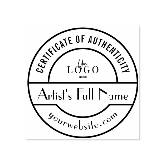 Authenticity Stamp for Original Art Gallery Artist Zazzle