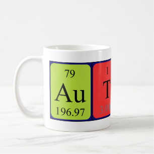 Auther periodic table name mug