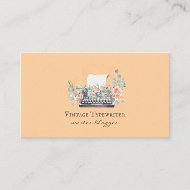 Author Blogger Writing Services Business Card (Front)
