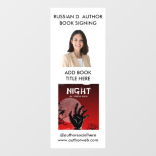 Author Book Cover Artwork Promotional Window Cling