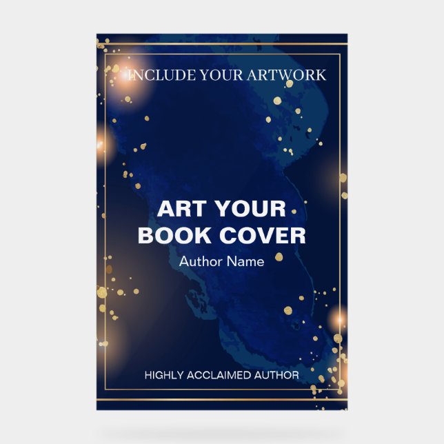 Author Book Cover Launch Promotional Acrylic Sign (Front)