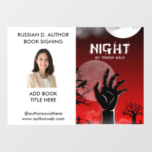 Author Book Cover Promotional Window Cling