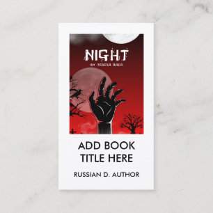 Author Book Launch Promo Minimal Business Card