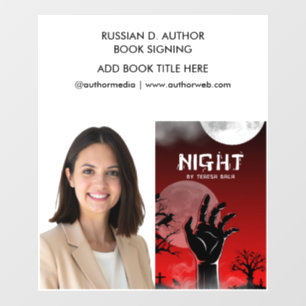 Author Book Launch Promotional Window Cling
