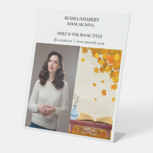Author Book Launch Signing Event Display Pedestal Sign
