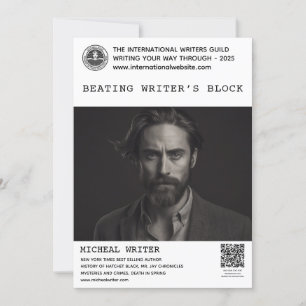 Author Book Promotion Speaker Writer’s Workshop QR Invitation