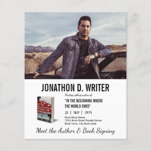 Author Book Signing & Book Promotion Book Launch  Flyer