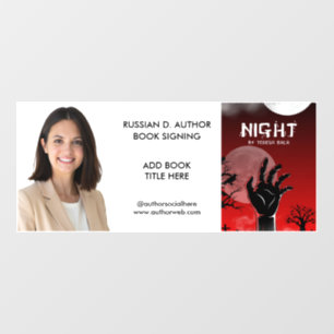 Author Book Signing Promotional Window Cling