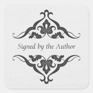 Author bookplate square sticker