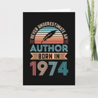 Author born 1974 50th Birthday Book Gift