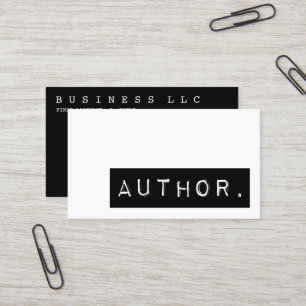 author. business card