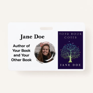 Author Convention Book Signing Custom Book Cover ID Badge