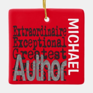 Author Extraordinaire CUSTOM Ceramic Ornament