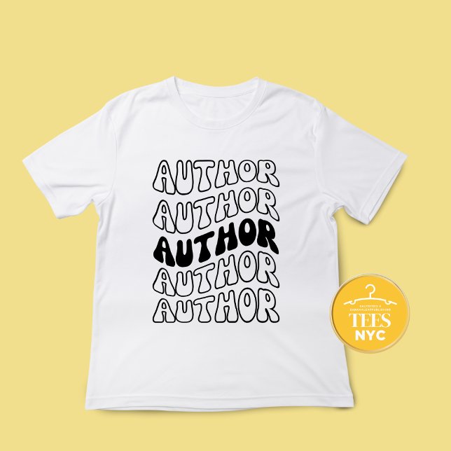 Author Groovy Style Retro  T-Shirt (Creator Uploaded)