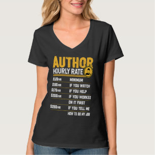 Author Hourly Rate Author Blogger Book Publisher T-Shirt