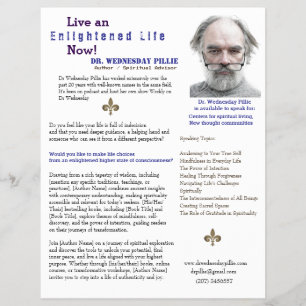 Author One Sheet Book Marketing Blue