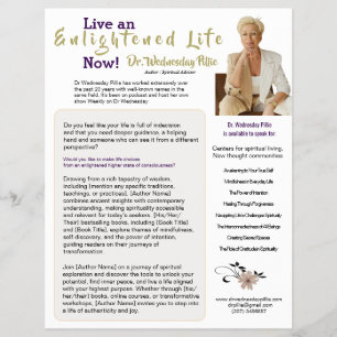 Author One Sheet Book Marketing White Gold