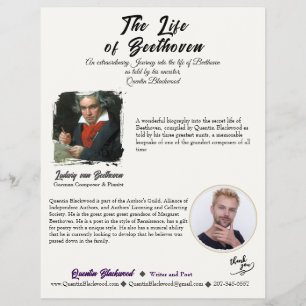 Author One-Sheet Simple Classy Versatile Flyer