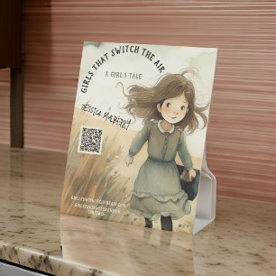 Author Promotional Girls that Switch the Air Pedestal Sign