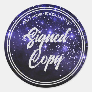 Author Signed Copy Galaxy Classic Round Sticker