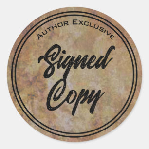 Author Signed Copy Parchment Classic Round Sticker