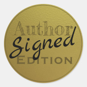 Author Signed Edition Faux Gold Classic Round Sticker