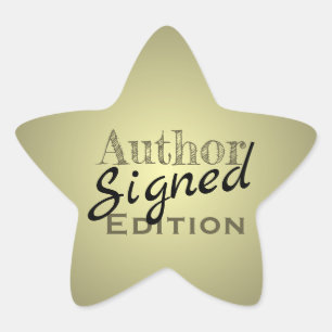 Author Signed Edition Star Gold and Black Star Sticker