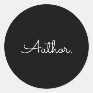 Author Typewriter Writer Classic Round Sticker
