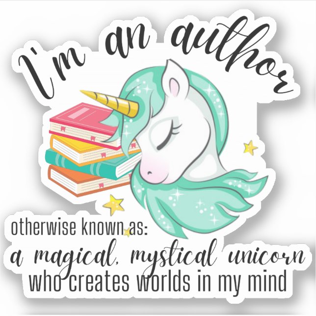 Author Unicorn Sticker (Front)