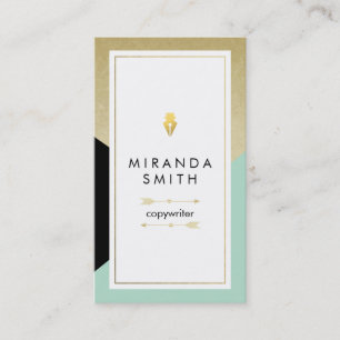 Author Writer Business Card - Chic geometric