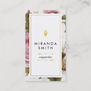 Author Writer Business Card - Chic geometric