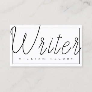 Author Writer Journalist Blogger Business Card