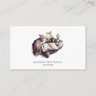 Author Writer Watercolor Business Card