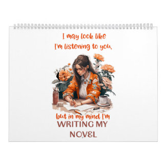 Author Writers Inspiration Wall Calendar 
