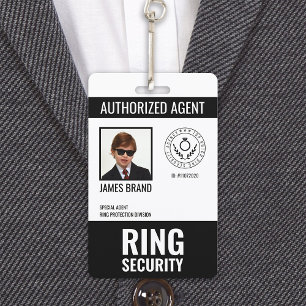 Authorised Agent Ring Bearer Security Badge ID Badge