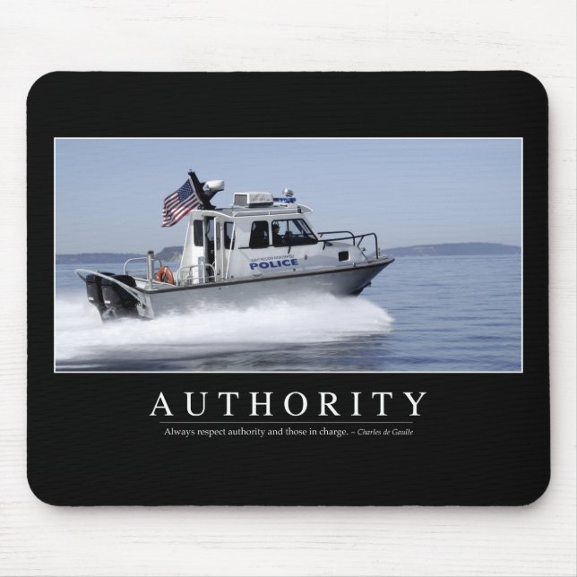 Authority: Inspirational Quote Mouse Mat (Front)