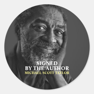 Author's Photo "Signed by the Author" Book Signing Classic Round Sticker