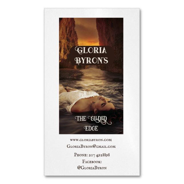 Author's Promotional Material Bookcover Magnetic Business Card (Front Vertical)