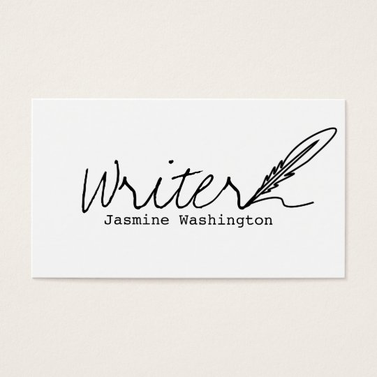 business cards for writers examples