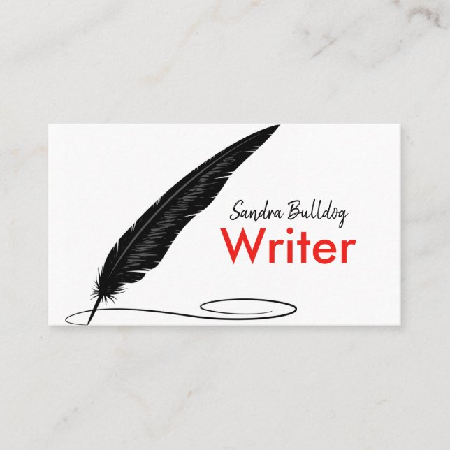 AUTHORS & WRITERS Business Card (Front)
