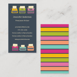 Authors Writers Editors Custom Typewriters Business Card