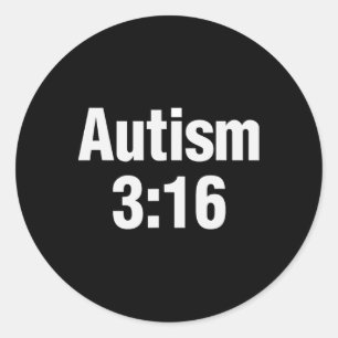 Autism 316  classic round sticker