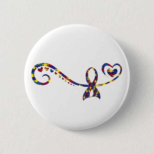 Autism 6 Cm Round Badge (Front)