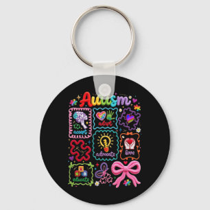 Autism Accept Adapt Advocate Educate Love Autism Key Ring