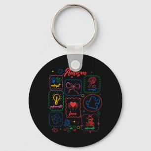 Autism Accept Adapt Advocate Love Educate Autism Key Ring