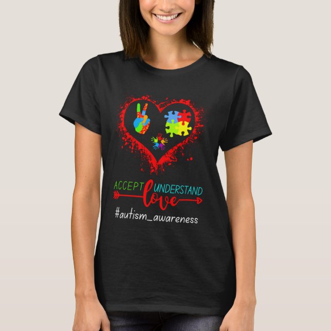 Autism Accept Love Understand T-Shirt (Front)